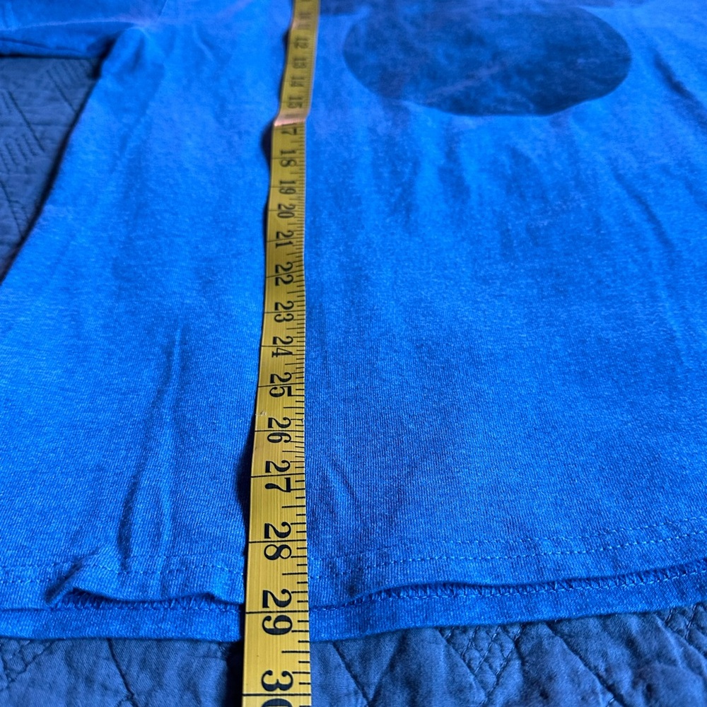 Disney Mickey Mouse Blue T-Shirt with Mickey Mouse Silhouette Size Large - Picture 6 of 6